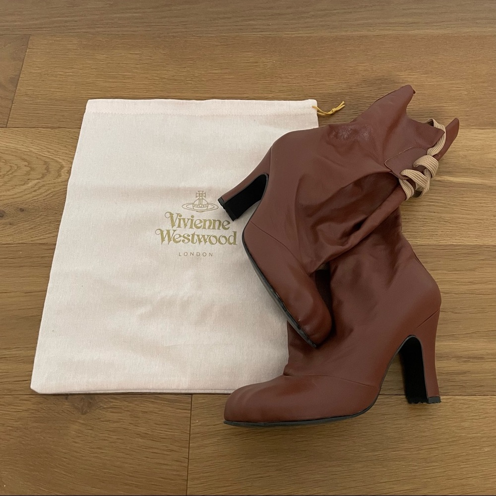 ❌SOLD❌Vivienne Westwood New Bag Boot Brick Red UK5 - Picture 9 of 11